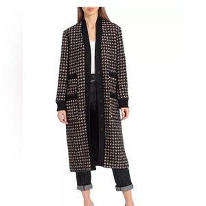 Avec Les Filles houndstooth cardigan coat